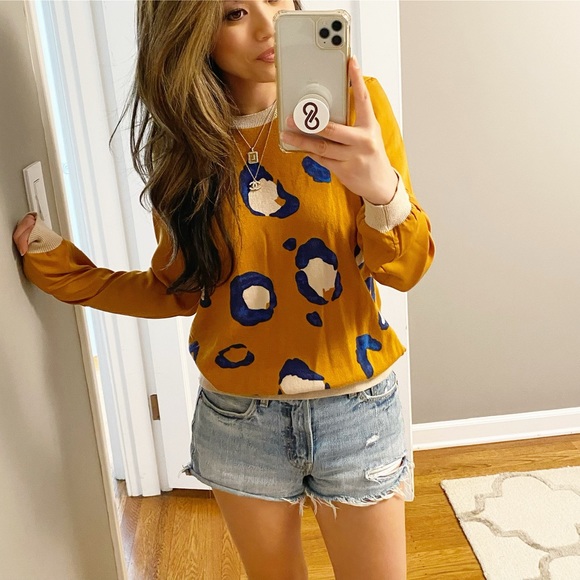 Sweaters - Animal Print Blouse